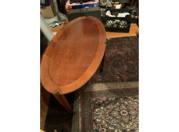 Beautiful Oval Coffee Table With Glass Cover