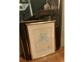 Lot With Art, Frames And Mirror