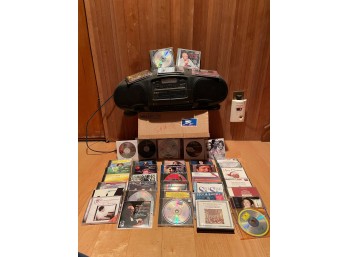 Aiwa Stereo Lot With CDs