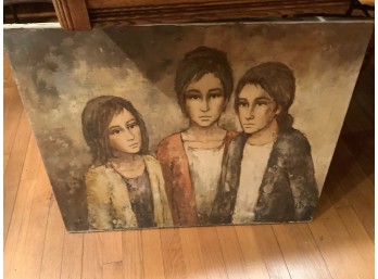 Incredible Painting On Canvas Of Three Individuals