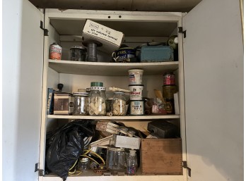 Cabinet Lot - Random Hardware, Chemicals, Etc. Untouched For Almost 20 Years So Anything Is Possible!