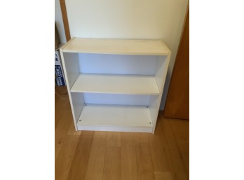 Two Shelf White Bookshelf