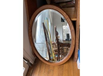 Beautiful Wood Framed Beveled Edge Mirror