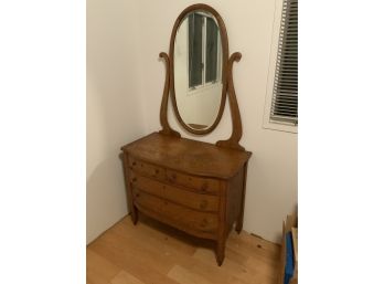 Antique Sears Roebuck Tiger Maple Dresser - Early 20th Century - Amazing Condition With Amazing Mirror!