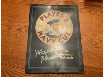 Players Navy Cut Tin Sign - Great Tobacco Collectors Piece