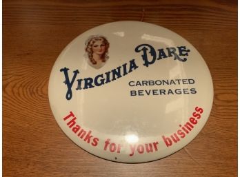 Vintage Virginia Dare Carbonated Beverages Round Plastic Sign