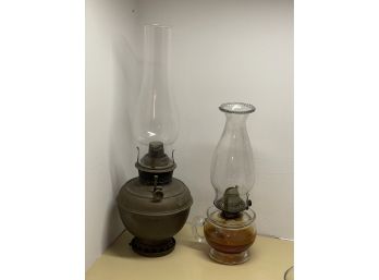 Set Of Two Oil Lamps