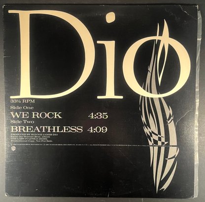 Heavy Metal Dio 12' Single We Rock Breathless / PRO-A-2220 / LP Record - Promo