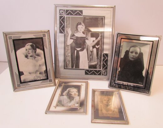 (5) Art Deco Frames With Hollywood Actresses