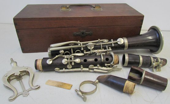 Vintage Clarinet In Original Wooden Box