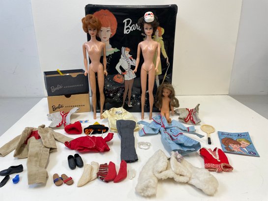 Collection Of  Vintage BARBIE Dolls With Accessories