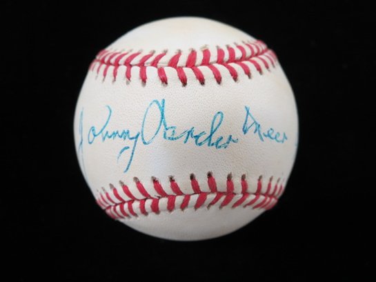 Johnny Vander Meer (D. 1997) Single Signed Baseball W/ No-Hitter Inscriptions