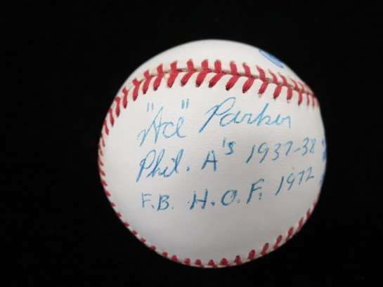 Ace Parker (D. 2013) Single Signed Baseball - Hall Of Famer
