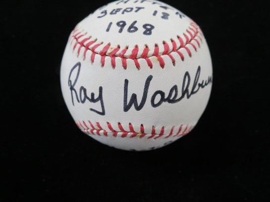 Ray Washburn St Louis Cardinals No-Hitter Single Signed Baseball