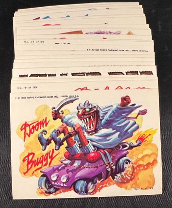 1980 Topps Weird Wheels Near Set 45/55 Cards - MINT