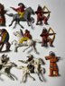 (16) Vintage Metal Indians & Robbers With Horses Lot #2