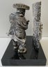 Vintage BEN ZION Sterling Silver Statue On Marble Base