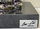 Vintage BEN ZION Sterling Silver Statue On Marble Base