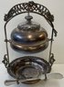 Victorian ROCKFORD Silver Co. Silver Plate Mechanical Butter Dish Circa 1890s