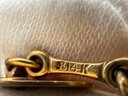 Vintage 14KT Gold Tourmaline Cabochon Cufflinks Weighs 5.9 Grams