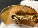 Vintage 14KT Yellow Gold Oval Cufflinks Weighs 9.8 Grams