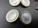 (8) Antique 10KT Yellow Gold Mother Of Pearl Tuxedo Set, 10.6 Grams