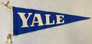 (2) 1930s College Pennants YALE & WELLESLEY