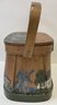 1980 Signed Hand Painted Wooden Basket By Basketville