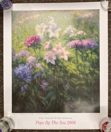 2006 Pops By The Sea Signed Lithograph Garden By The Sea By Pam Pindell #10/150