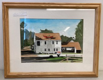 Macs Shack Framed Watercolor Painting By George Robbins