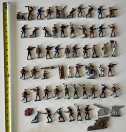 (60) Vintage Metal Soldiers/Figurines Lot #12