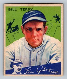 1934 Goudey #21 Bill Terry Baseball Card