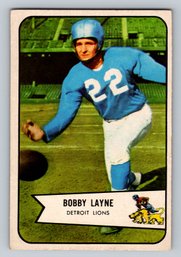 1954 Bowman #53 Bobby Layne Football Card