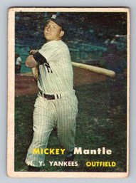 1957 Topps #95 Mickey Mantle Baseball Card