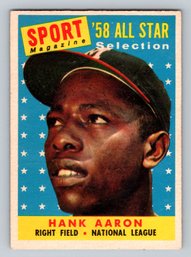 1958 Topps #488 Hank Aaron All-Star Baseball Card