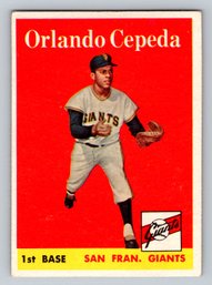 1958 Topps #343 Orlando Cepeda Rookie Baseball Card  EX-MT