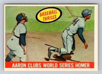 1959 Topps #467 Hank Aaron Thrills Baseball Card EX-MT