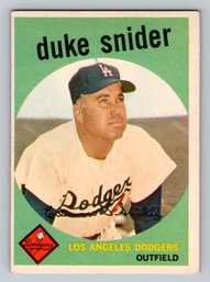 1959 Topps #20 Duke Snider Baseball Card - EX