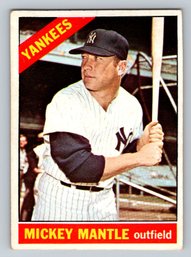 1966 Topps #50 Mickey Mantle Baseball Card VG To VG-EX #4