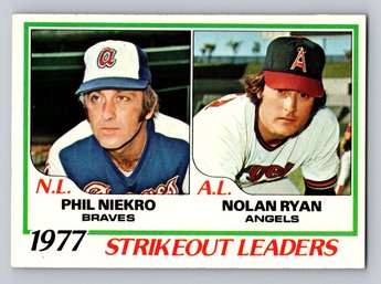1978 Topps #206 Nolan Ryan Leaders Baseball Card - NM-MT