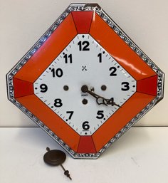 Vintage Enamelware 8-Day Clock