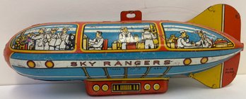 Vintage Tin SKY RANGER Blimp Hanging Toy