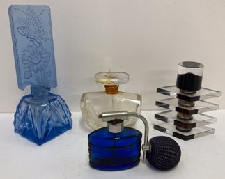 Collection Of (4) Older Designer Perfume Bottles