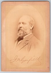 1880's President James A Garfield Cabinet Card Photograph