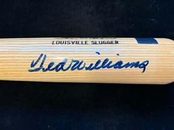 Ted Williams Green Diamond Authentic Autographed Game Model Baseball Bat