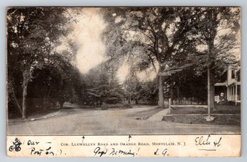 1905 Montclair NJ Llewellyn Rod And Orange Rd Postcard