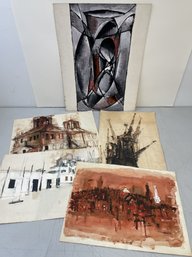 (5) Assorted Paintings By Donald Stoltenberg  (Lot #3)