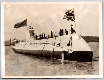 1928 British Navy Submarine Odin News Service Photo - Type 1