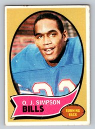 1970 Topps OJ Simpson Rookie Football Card  VG-EX