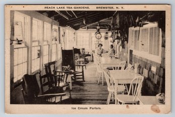 1920's Brewster NY Ice Cream Parlor Peach Lake Tea Gardens Postcard